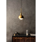 Buster + Punch NFP-863183 Gun Metal Forked Pendant / Shade / Globe / Opal / Medium / Gun Metal Image 3