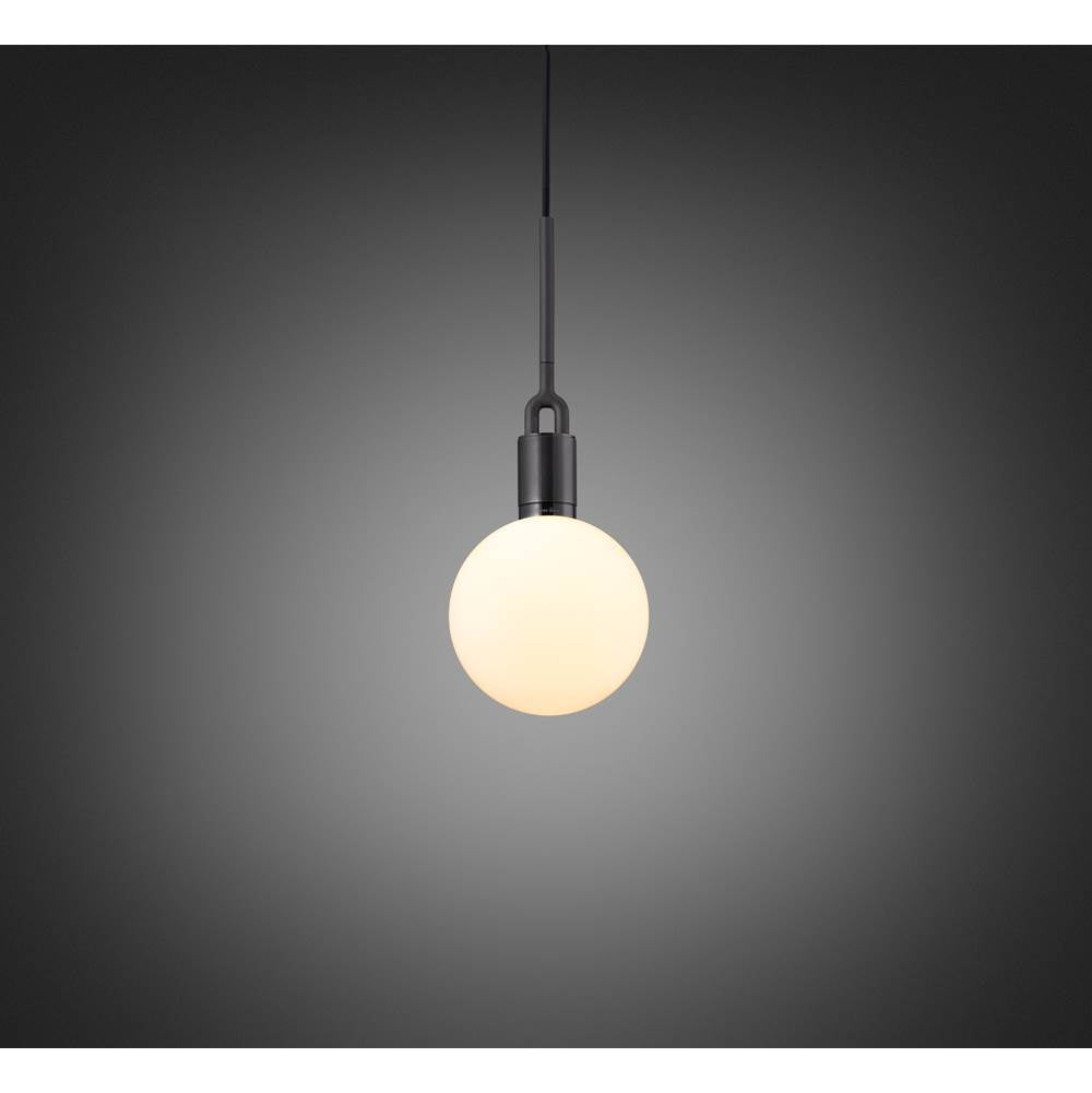 Buster + Punch NFP-873189 Gun Metal Forked Pendant / Globe / Opal / Medium / Gun Metal Image 1