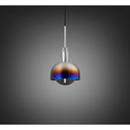 Buster + Punch NFP-893194 Burnt Steel Forked Pendant / Shade / Globe / Smoked / Medium / Burnt Steel Image 1