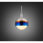Buster + Punch NFP-893195 Burnt Steel Forked Pendant / Shade / Globe / Opal / Large / Burnt Steel Image 1