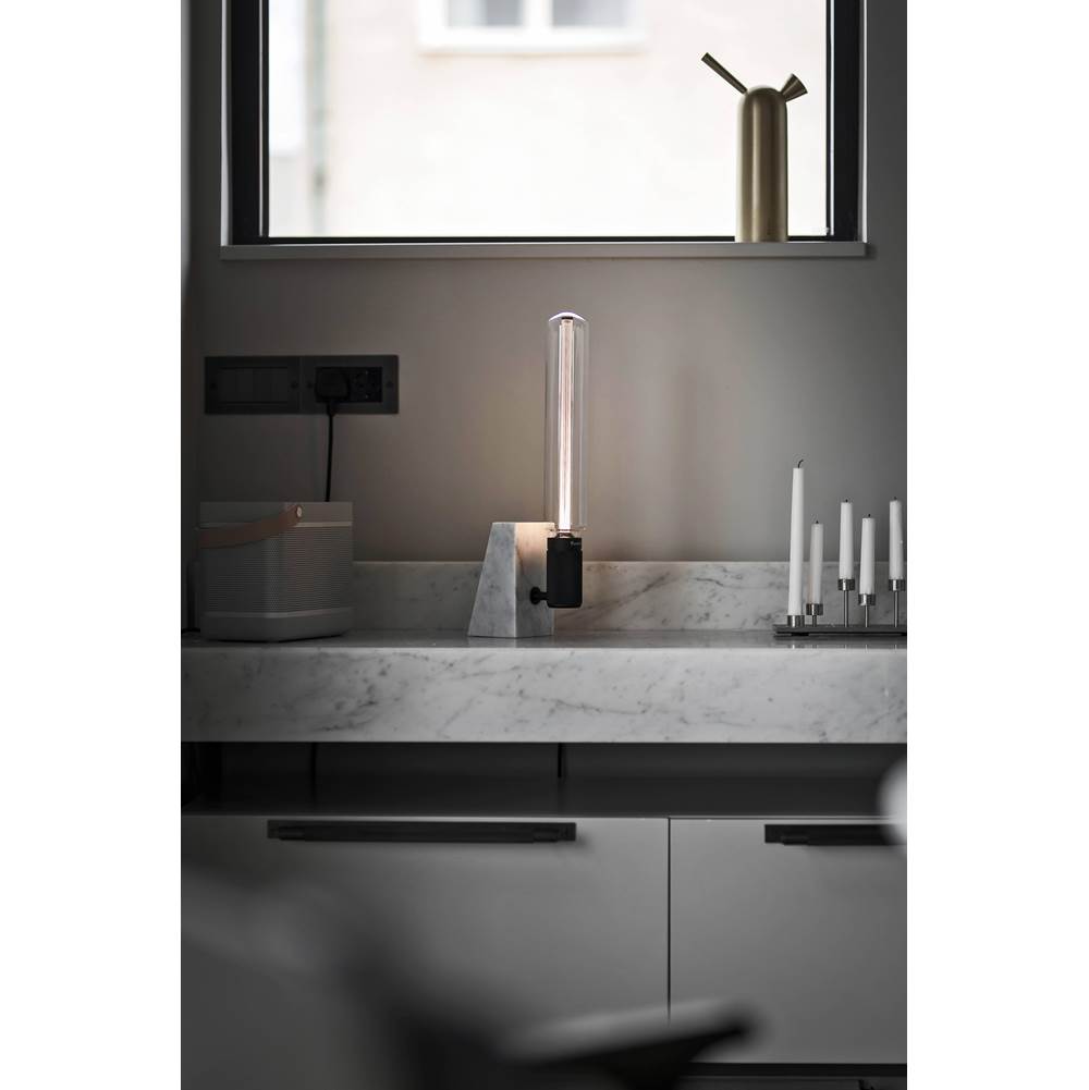 Buster + Punch US-STL-PWM-A White Marble Stoned Table Light / Polished White Marble Image 2