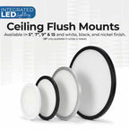 Bulbrite 773621 Black 25w Led 15in Flush Mount 3000k Black Dimmable Ja8 Image 3