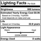 Bulbrite 190120 Frost Smart Led Wifi Bulb 8w A19 White Light 60w Equivalent 1pk Image 1