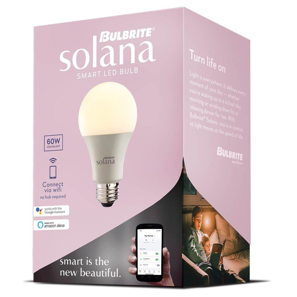 Bulbrite  Smart Led Wifi Bulb 8w A19 White Light 60w Equivalent 1pk