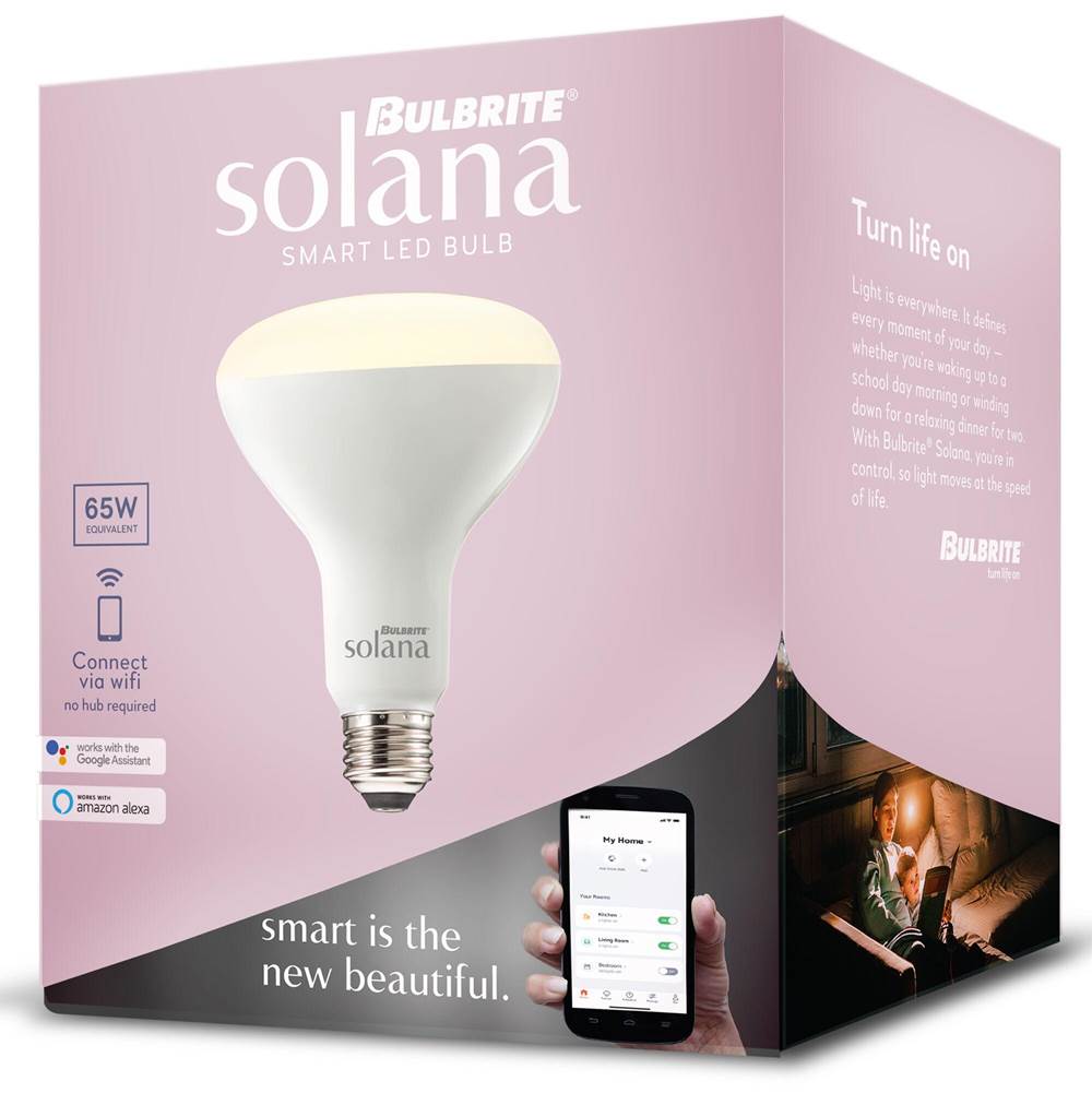 Bulbrite  Smart Led Wifi Bulb 8w Br30 White Light 65w Equivalent 1pk