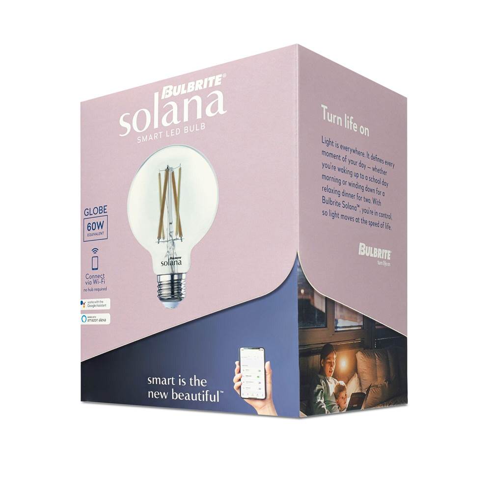 Bulbrite  Smart Led Wifi Bulb 8w G25 90cri White Light Clear 60w Equivalent 1 Pk
