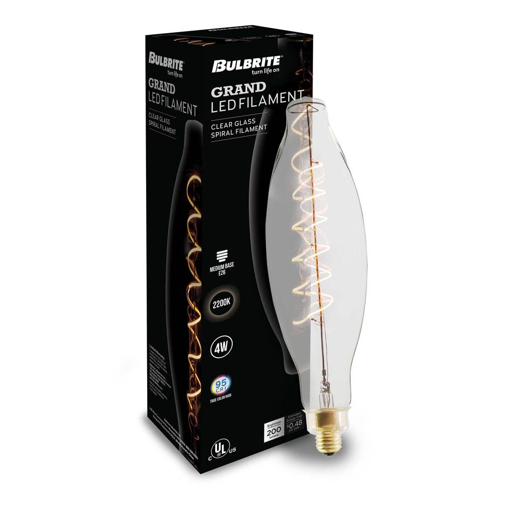 Bulbrite  4w Led Olive Shaped Grand 2200k Filament