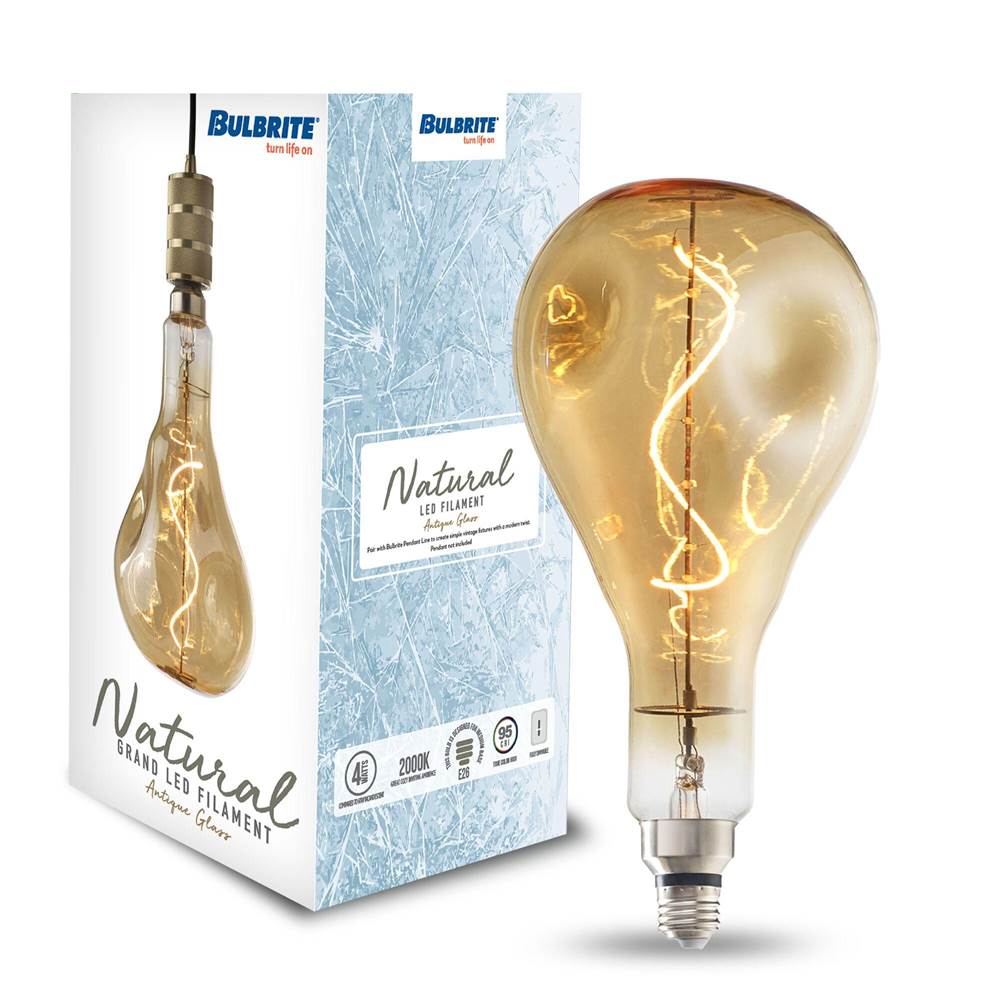 Bulbrite  4w Led Droplet Grand 2000k Filament Nostalgic