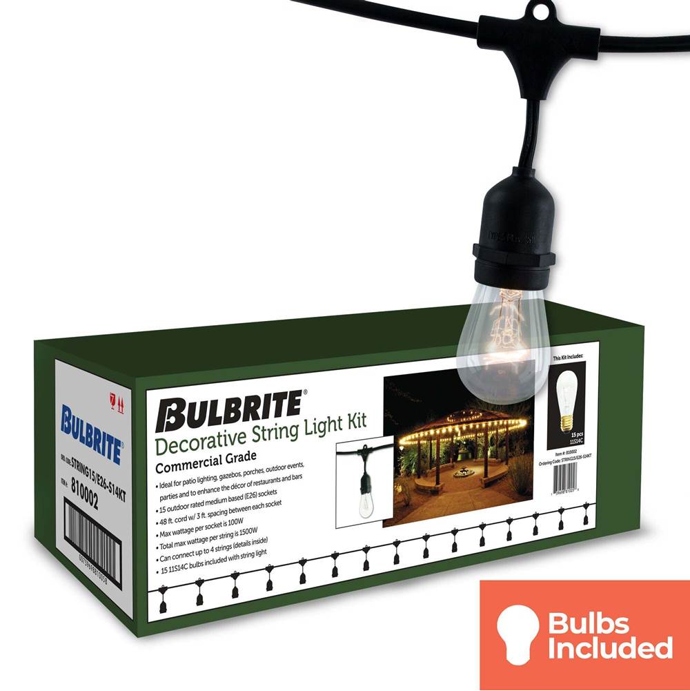 Bulbrite  48' String Light Set W/s14 Lamps