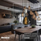 Bulbrite 810174  4w Led Pear Shaped Grand 2200k Filament W/ White Marble Pendant With White String Image 2