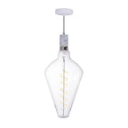 Bulbrite 810175  4w Led Diamond Shaped Grand 2200k Filament W/ White Marble Pendant With White String Image 1