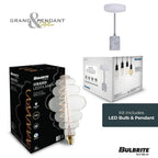 Bulbrite  4w Led Beehive Shaped Grand 2200k Filament W/ White Marble Pendant With White String