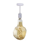 Bulbrite 810177  4w Led Jewel Natural Shaped Grand 2200k Filament W/ White Marble Pendant With White String Image 1