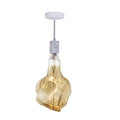 Bulbrite 810178  4w Led Glacier Natural Grand 2200k Filament W/ White Marble Pendant With White String Image 1