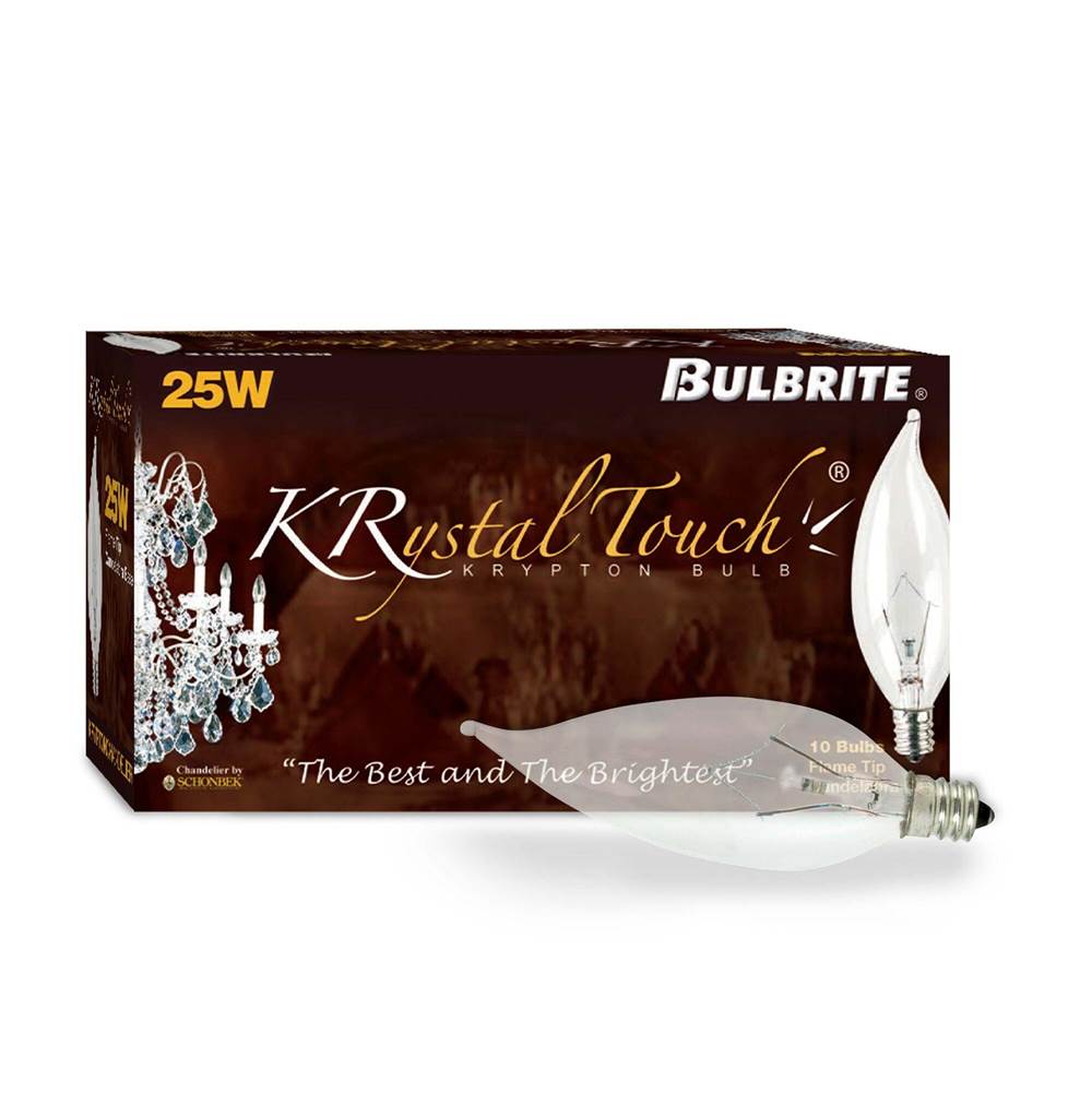 Bulbrite  25w Ca10 Krypton Flame Clear E12 120v