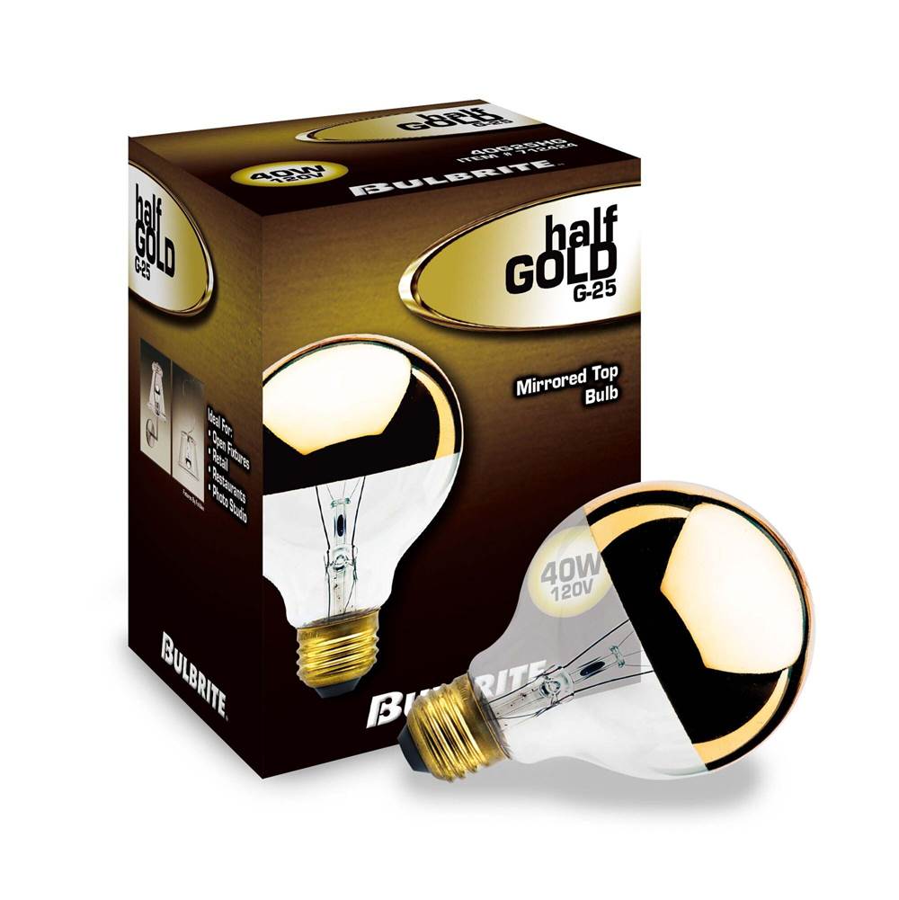 Bulbrite  40w G25 Half Gold E26 120v