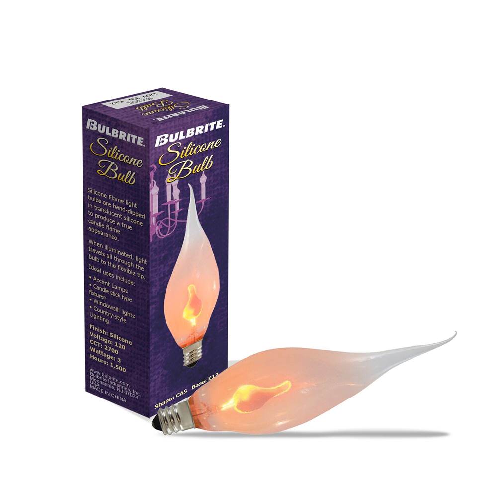 Bulbrite  3w Ca5 Flicker Silicone 15mm E12 120v