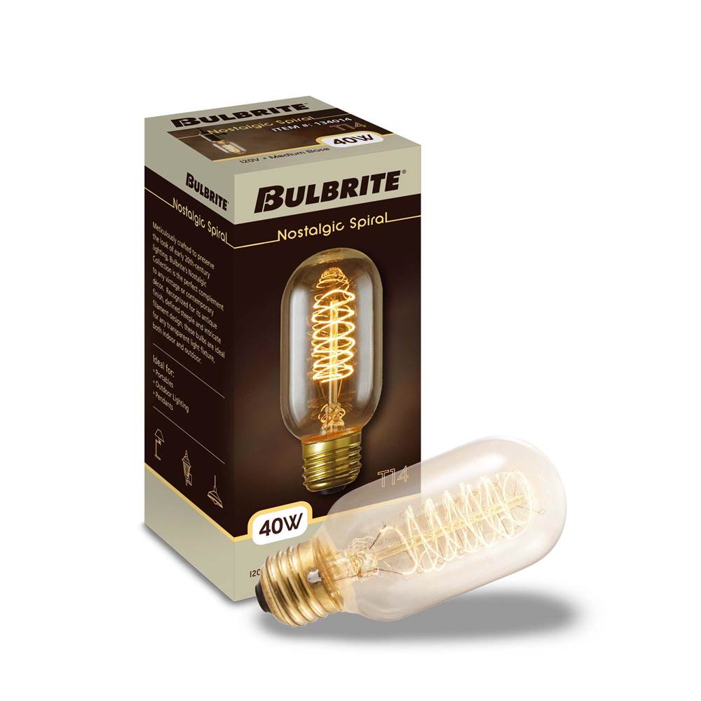 Bulbrite  40w T14 Nostalgic Spiral E26 120v