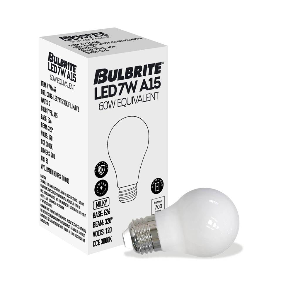 Bulbrite  7w Led A15 3000k Filament Milky E26 Dim