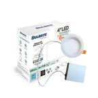 Bulbrite  9w Led 4'' Recessed Downlight W/ Metal Jbox And Baffle White Round Dimmable 90cri 3000k 120v