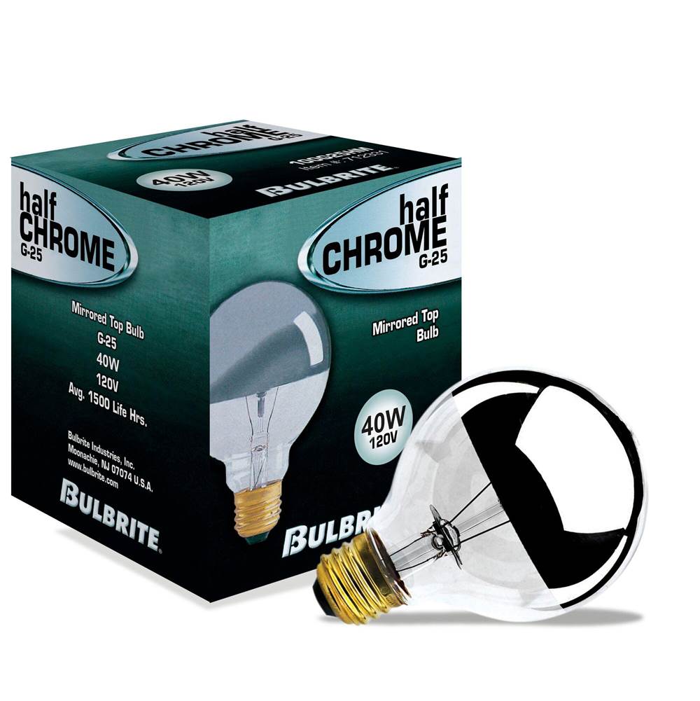 Bulbrite  40w G25 Half Chrome E26 120v
