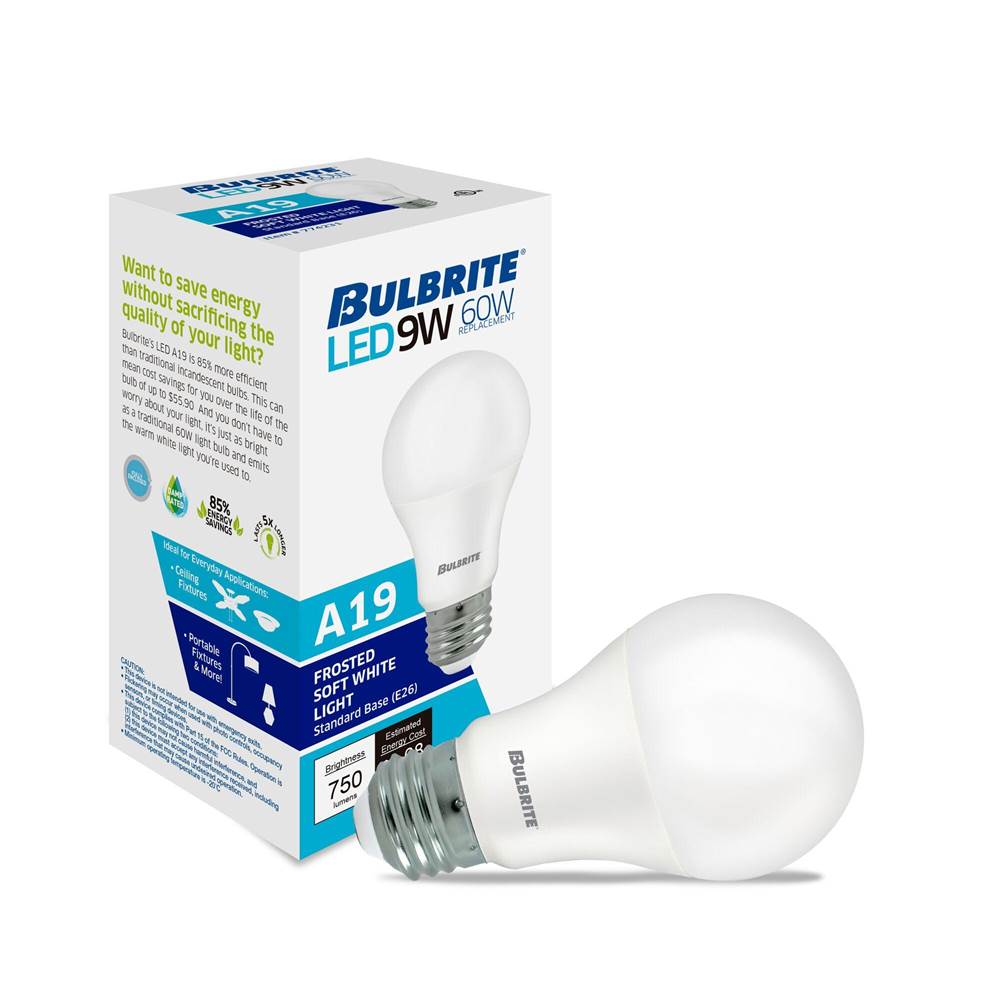 Bulbrite  8.5w Led A19 60w Equiv Basics Non-dimmable 3000k E26 120v