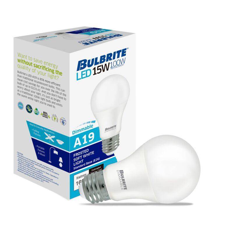 Bulbrite  Led15a19/p100w/930/j/d/2/1p