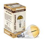 Bulbrite  2.5w Led G16 2700k Filament Half Gold E12 Fully Compatible Dimming