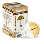 Bulbrite  4.5w Led G25 2700k Filament Half Gold E26 Fully Compatible Dimming