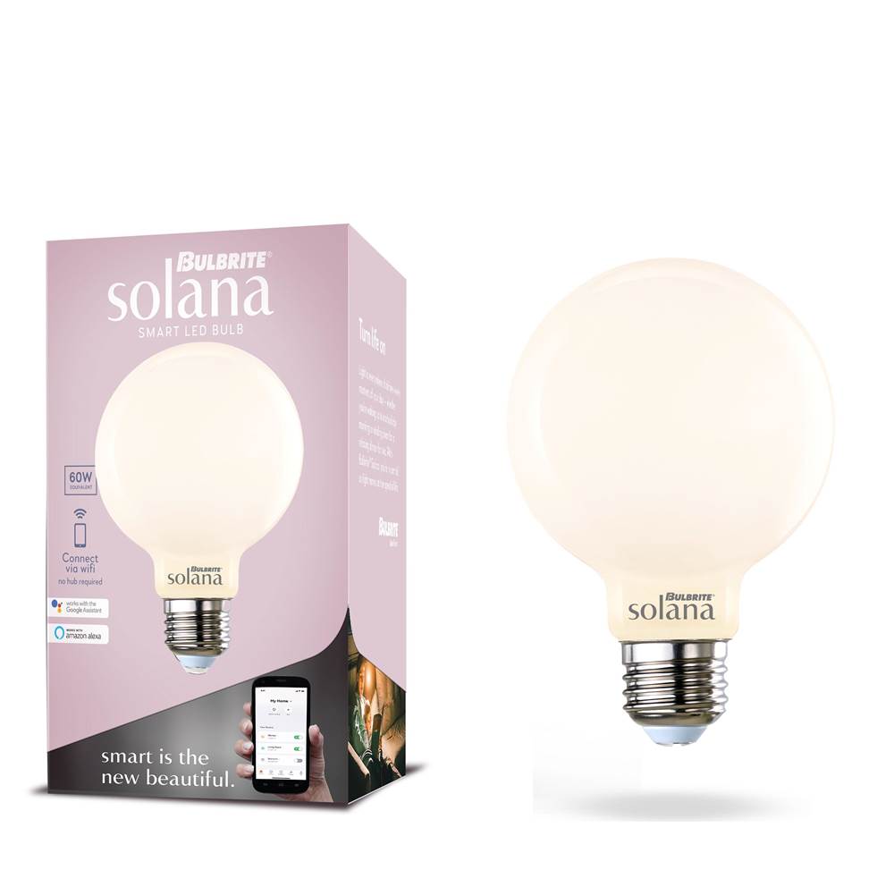 Bulbrite  Smart Led Wifi Bulb 5.5w G25 90cri White Light Milky 60w Equivalent 1pk