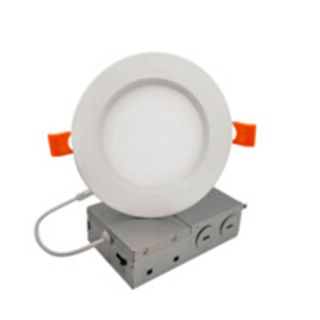 Bulbrite 773242 White 9w Led 4'' Recessed Downlight W/ Metal Jbox And Baffle White Round Dimmable 90cri 4000k 120v Image 1