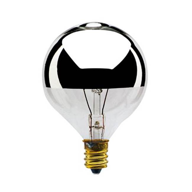 Bulbrite 712312 Half Chrome 25w G16 Half Mirror E12 120v Image 1