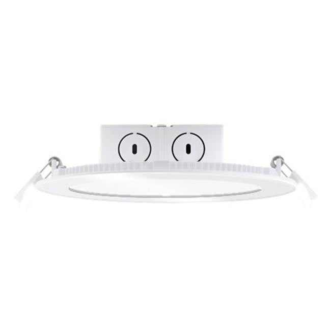 Bulbrite 773125 White 11.6w Led 6'' Flat Downlight W/ Jbox White Round Dimmable 2700k 120v Image 1