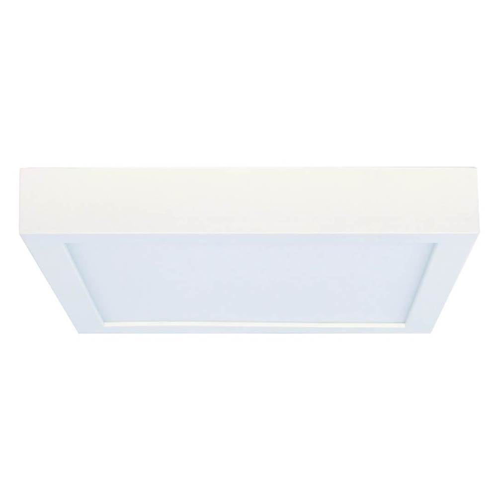 Bulbrite 773146 White 15w Led 7'' Flush Mount White Square Dimmable Ja8 2700k 120v Image 1