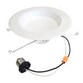 Bulbrite  12w Led 4'' High Lumen Downlight Retrofit Smooth White Round Dimmable 80cri 2700k 120v