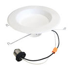 Bulbrite 773109  12w Led 4'' High Lumen Downlight Retrofit Smooth White Round Dimmable 80cri 3000k 120v Image 1
