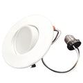 Bulbrite  9w Led 4'' Downlight Adjustable Retrofit W/gimbal 2700k White Round Dimmable Ja8 120v