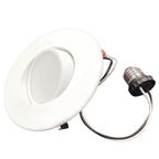 Bulbrite 773171 White 9w Led 4'' Downlight Adjustable Retrofit W/gimbal 3000k White Round Dimmable Ja8 120v Image 1