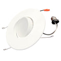 Bulbrite 773181 White 14w Led 5/6'' Downlight Adjustable Retrofit W/gimbal 3000k White Round Dimmable Ja8 120v Image 1