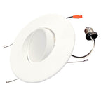 Bulbrite 773181 White 14w Led 5/6'' Downlight Adjustable Retrofit W/gimbal 3000k White Round Dimmable Ja8 120v Image 1