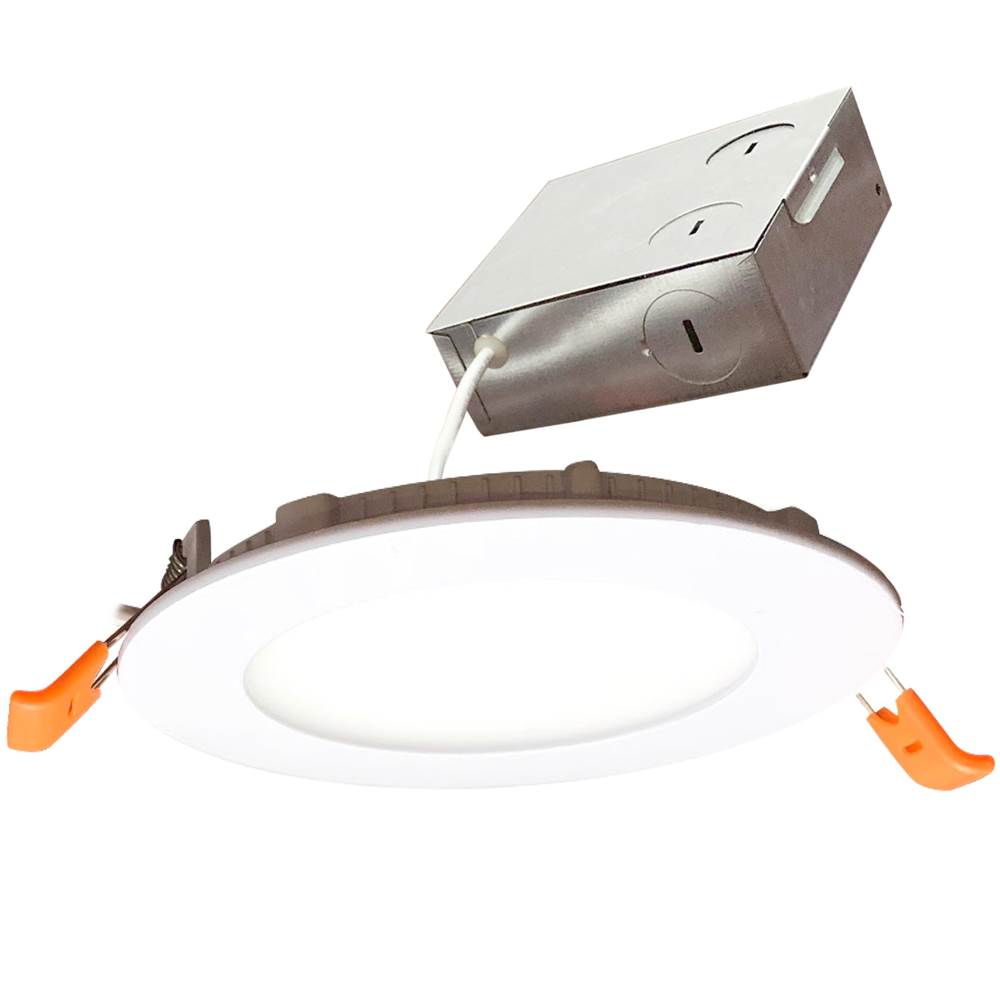 Bulbrite 773216  12w Led 4'' High Lumen Recessed Downlight W/ Metal Jbox White Round Dimmable 80cri 3000k 120v Image 1