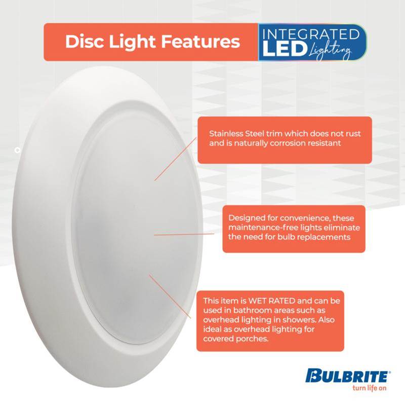 Bulbrite 773277 White Fixtures: Recessed: Canless - Disc Image 7