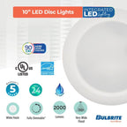 Bulbrite 773277 White Fixtures: Recessed: Canless - Disc Image 3