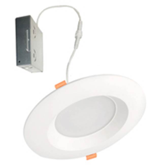 Bulbrite 773301  12w Led 4'' High Lumen Recessed 5cct Downlight W/ Metal Jbox Smooth White Round Dimmable 80cri 120v Image 1