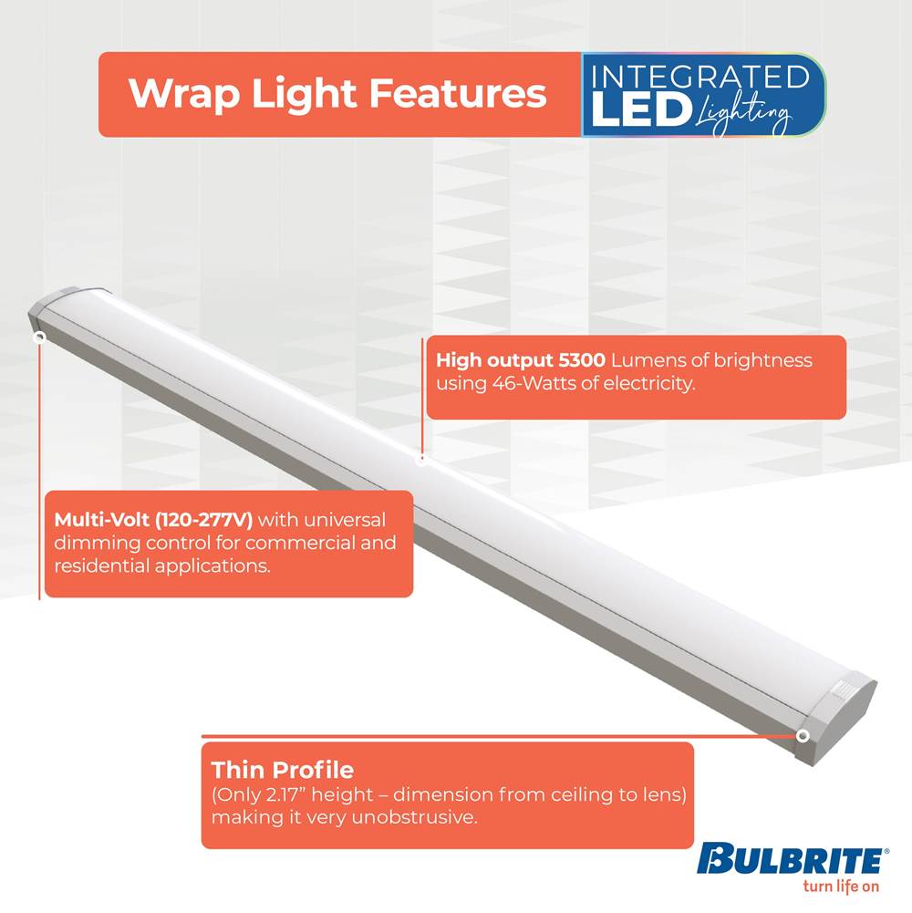 Bulbrite 773503  46w Led 4ft Wrap Light 5 Cct Dimmable Ja8 Image 2