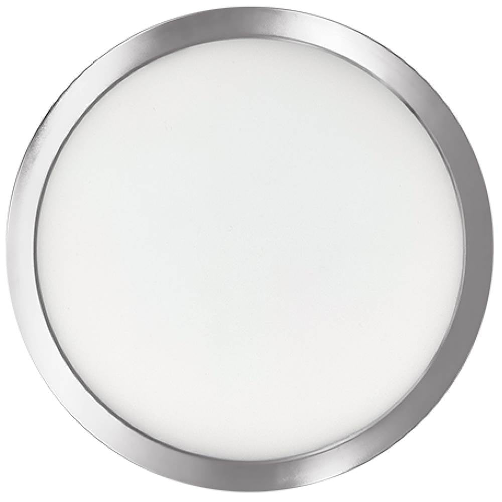 Bulbrite 773610  17w Led 9in Flush Mount 3000k Nickel Dimmable Ja8 Image 1