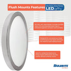 Bulbrite 773610  17w Led 9in Flush Mount 3000k Nickel Dimmable Ja8 Image 2