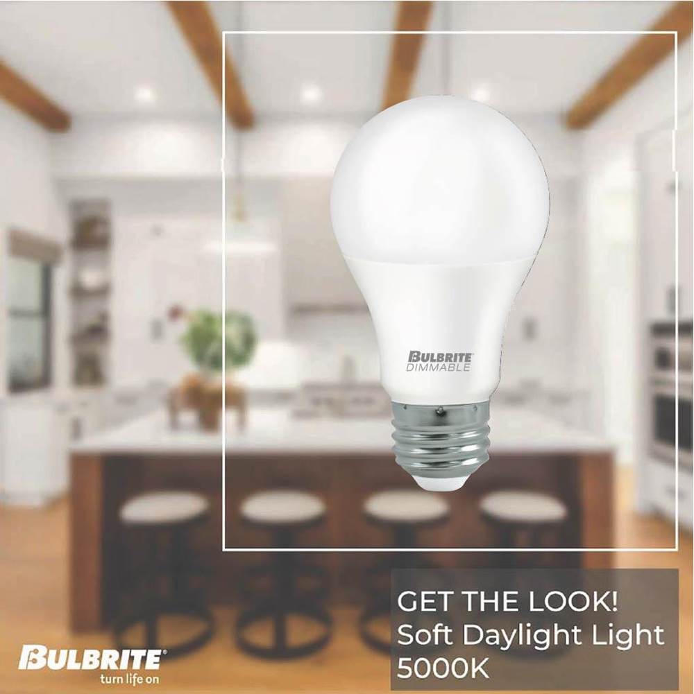 Bulbrite 774250  8.5w Led A19 60w Equiv Basics Non-dimmable 5000k E26 120v - 4pk Image 2