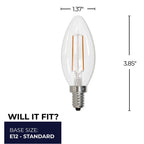 Bulbrite 776234  5w Led B11 4000k Filament E12 Dim - 6pk Image 2