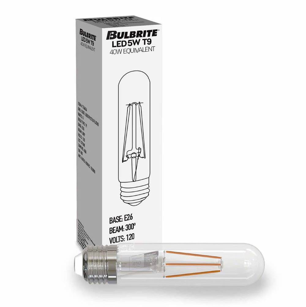 Bulbrite  5w Led T9 3000k Filament E26 Dim